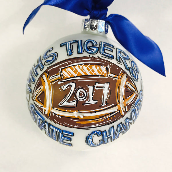 Orders Placed after 11/17 will Arrive after Christmas. ORNAMENT, Football, Personalized CHRISTMAS Ornament