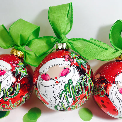 SANTA ORNAMENT, RED