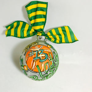 Orders Placed after 11/17 will Arrive after Christmas. ORNAMENT, BASKETBALL, Personalized CHRISTMAS Ornament