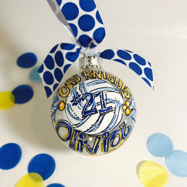 Orders Placed after 11/17 will Arrive after Christmas. ORNAMENT, VOLLEYBALL, Personalized CHRISTMAS Ornament