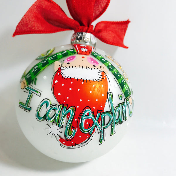 Orders Placed after 11/17 will Arrive after Christmas. ORNAMENT "I Can Explain!" ELF 'Upside Down' Ornament