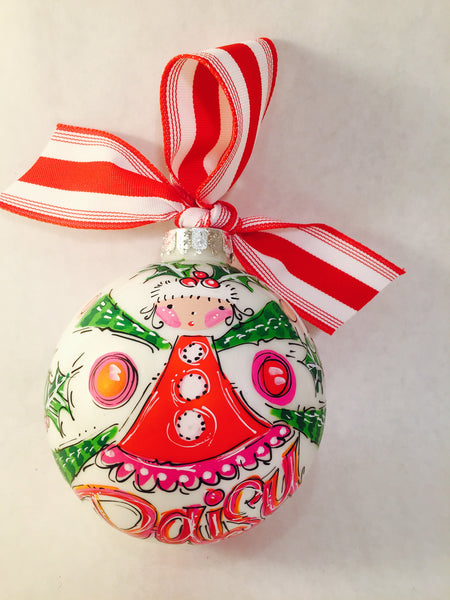 Orders Placed after 11/17 will Arrive after Christmas. ORNAMENT, PERSONALIZED ELF GIRL Ornament