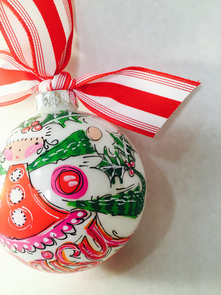 Orders Placed after 11/17 will Arrive after Christmas. ORNAMENT, PERSONALIZED ELF GIRL Ornament