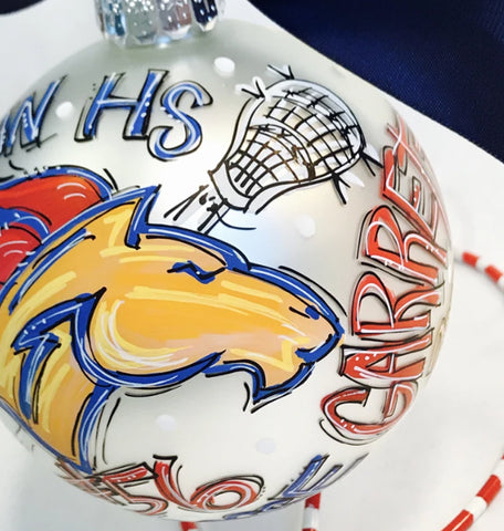 Orders Placed after 11/17 will Arrive after Christmas. ORNAMENT, Lacrosse, Personalized CHRISTMAS Ornament, Custom