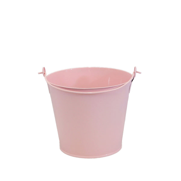 Personalized Easter Bucket, PINK Bunny Metal Bucket