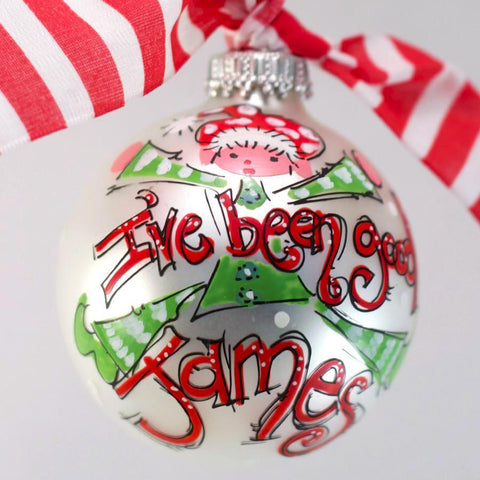 Orders Placed after 11/17 will Arrive after Christmas. ORNAMENT, PERSONALIZED ELF 'I've Been Good' Ornament