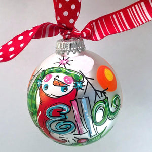 Snowman ornament, upside down snowman, personalized snowman ornament